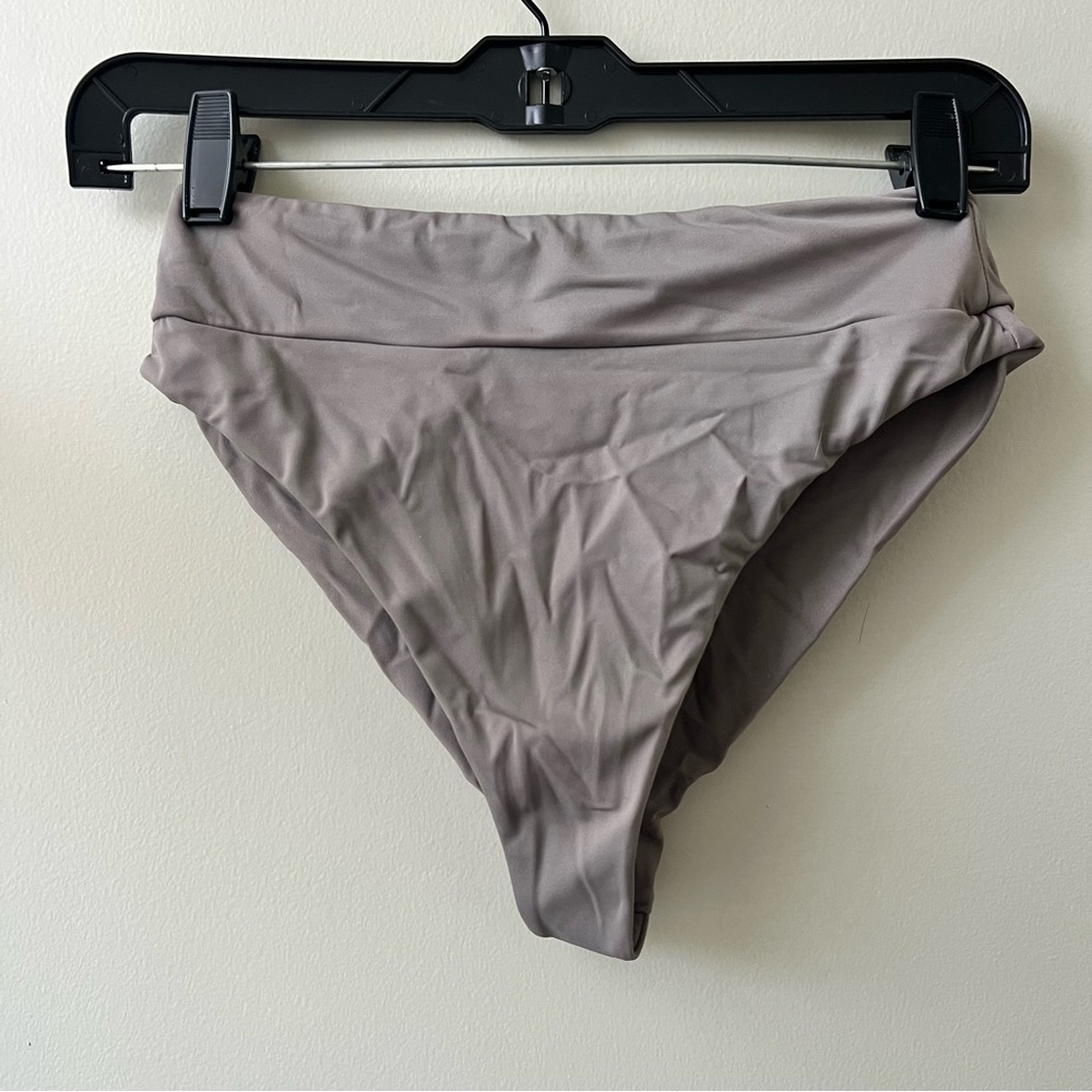 RCVA Gray High-Waisted Bikini Bottom